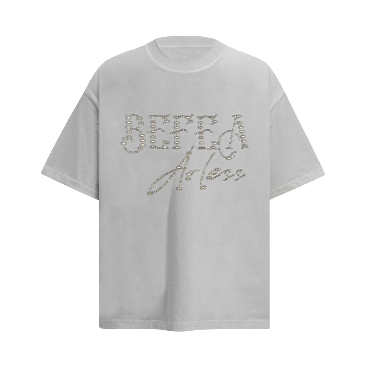 Heavyweight Beads Graphic Oversize Short Sleeve T-Shirt WN26086