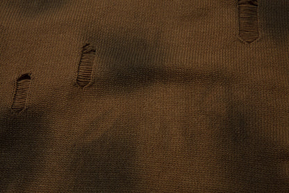 Spray Paint Damage Oversize Knit Sweater WN11431