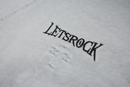 Washed Embroidery Raglan Short Sleeve T-Shirt WN25454