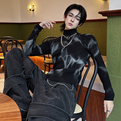 Tie-Dye High-Neck Knit Sweater WN25058