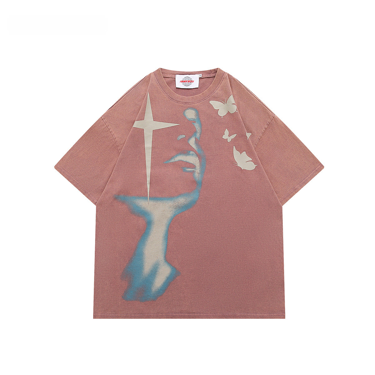 Graphic Design Washed Short Sleeve T-Shirt WN16808