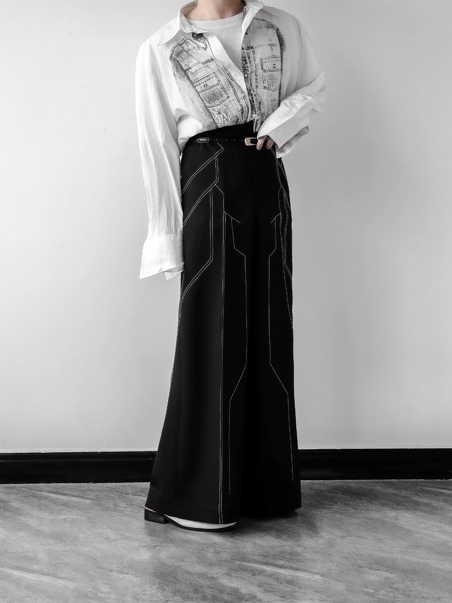 High-Waist Tailored Trousers WN11795