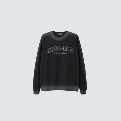 Washed Gradient Letter Embroidery Sweatshirt WN28116