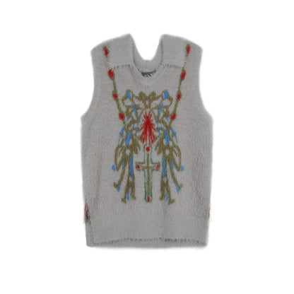 Fake Mink Oversize Knit Sweater & Vest WN18982