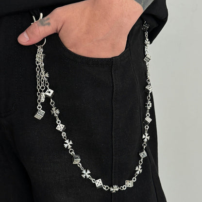 Dice Pearl Beads Pants Chain WN21060