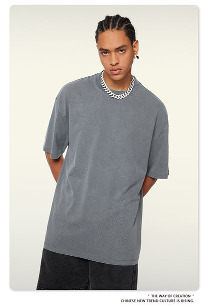 Washed Oversize Short-sleeve T-shirt WN6457