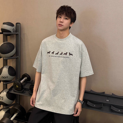 Graphic Letter Print Short Sleeve T-Shirt WN25369