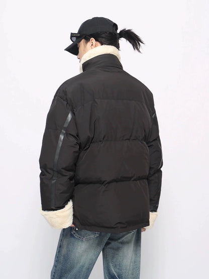 Fleece Linning Fake Fur Puffer Jacket WN10910