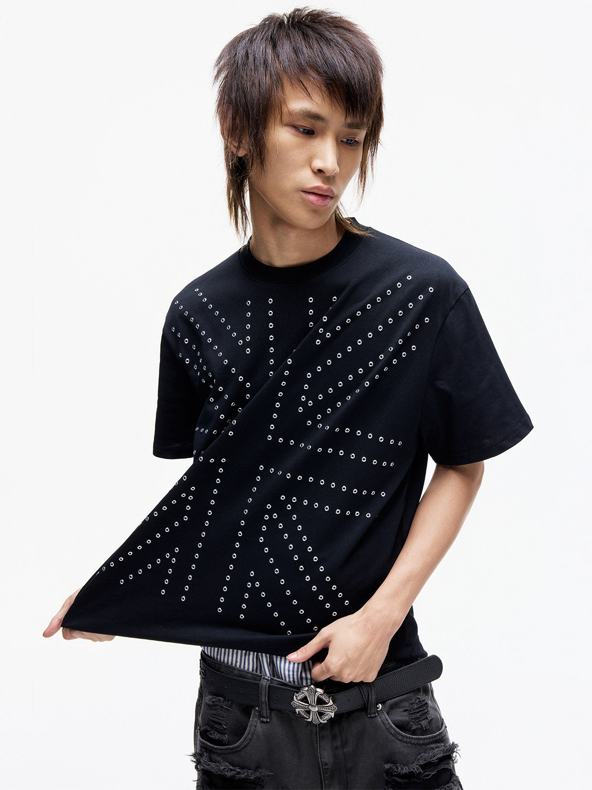Union Jack Stud Oversize Short Sleeve T-Shirt WN27289