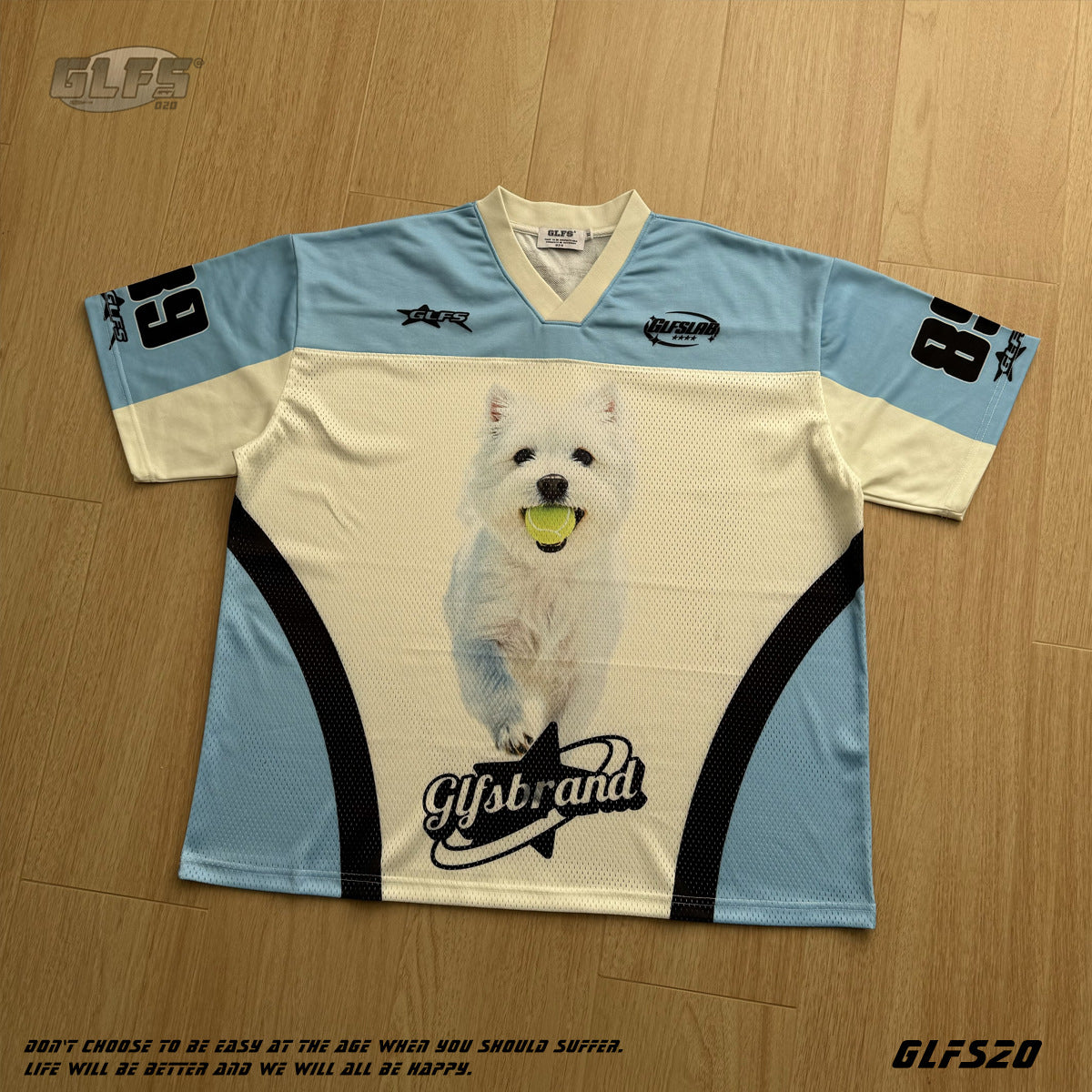 Sporty Breathable Mesh Dog Print Oversize Short Sleeve T-Shirt WN26547