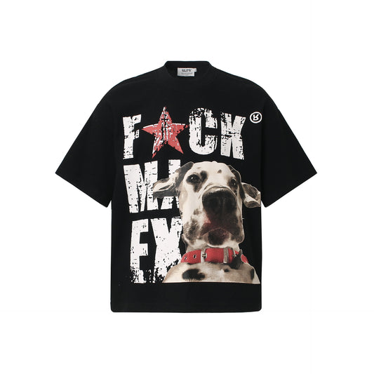 Waffle Dog Graphic Print Short Sleeve T-Shirt WN26013