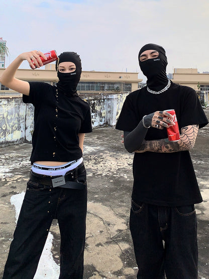 Plain Design Oversize Short Sleeve T-Shirt WN17436