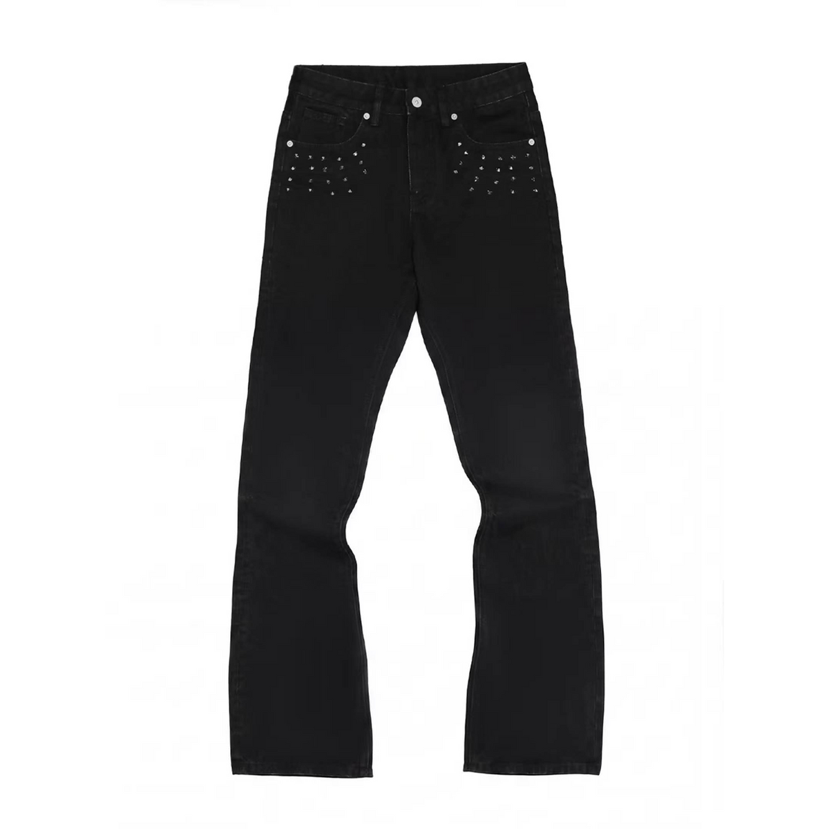 Washed Whisker Flare Denim Jeans WN27225