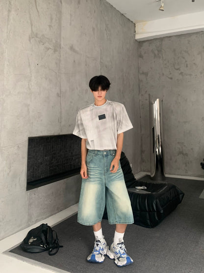 Deconstructed Metal Zipper Design Short Sleeve T-Shirt WN19780