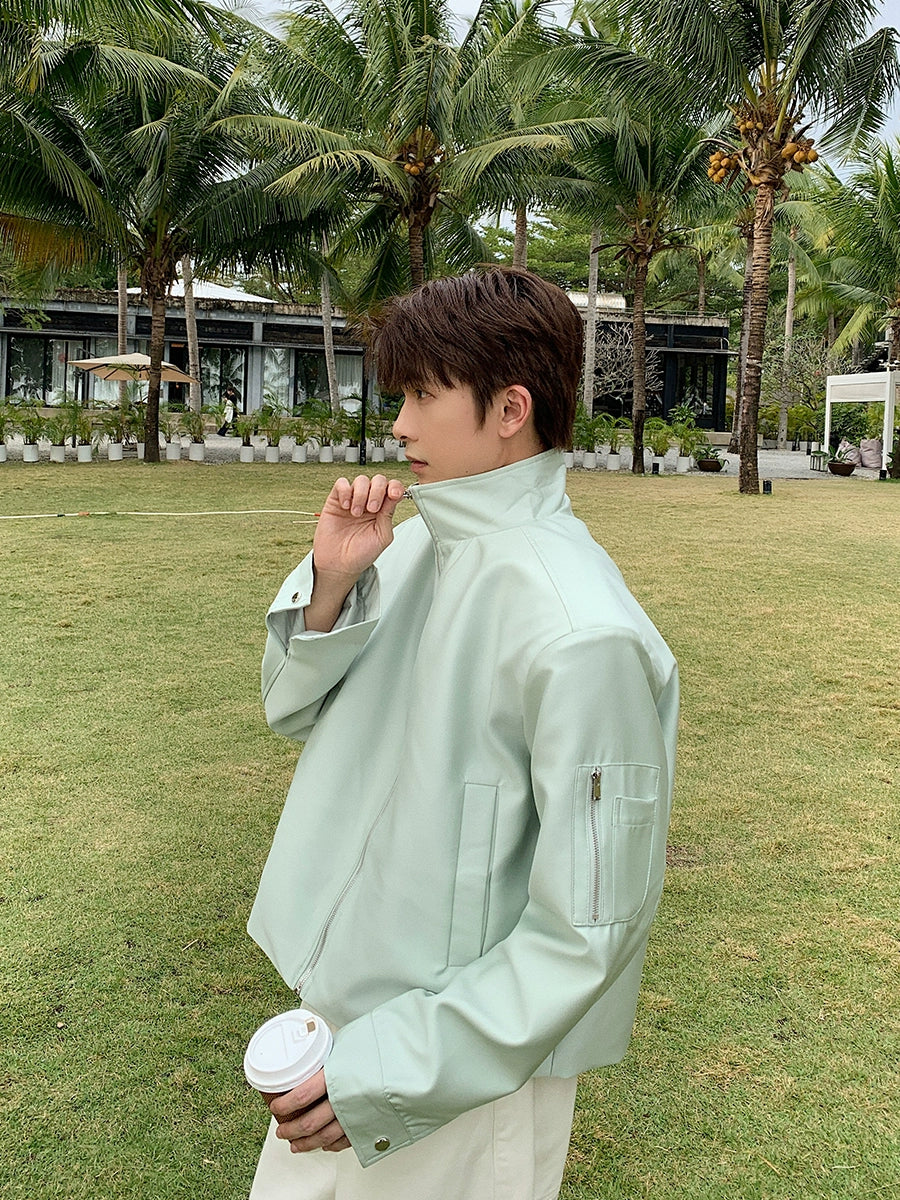 Stand Neck Zipper Jacket WN20393