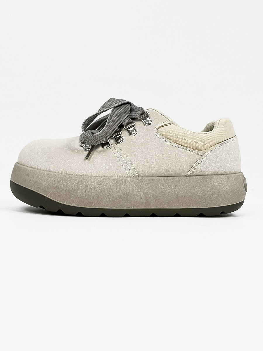 Chunky Sole Puffy Design Suede Sneakers WN19141