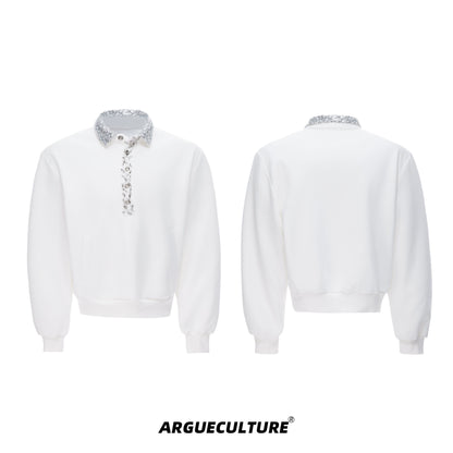 Sequin Pin Long Sleeve Polo Shirt WN21218