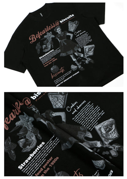 Portrait Graphic Print Oversize Short Sleeve T-Shirt WN26306