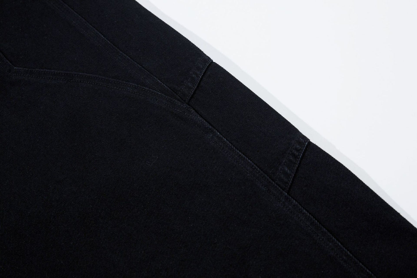 Washed Curved Panel Denim Jeans WN13127