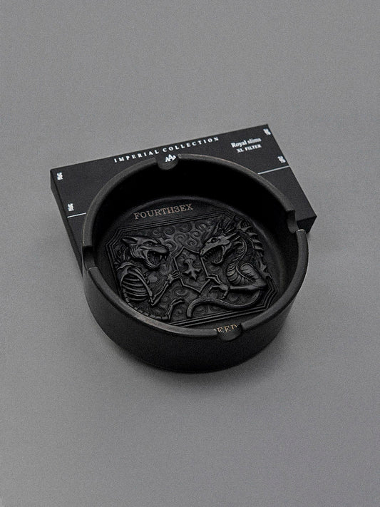Laser Carving Dragon Tiger Ashtray WN18796