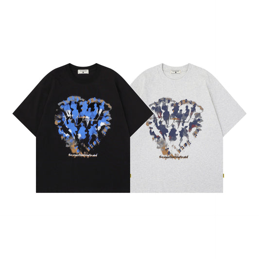 Heart Graffiti Oversize Short Sleeve T-Shirt WN25657