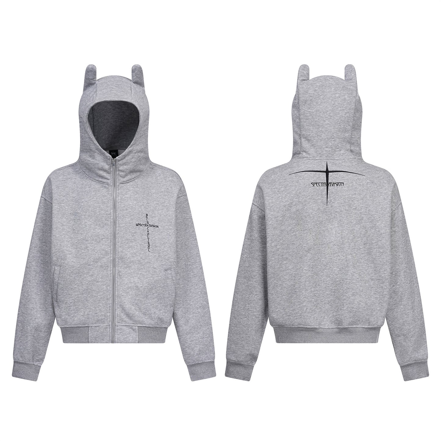 Cross EMBROIDERY ZIPPER HOODIE WN11502