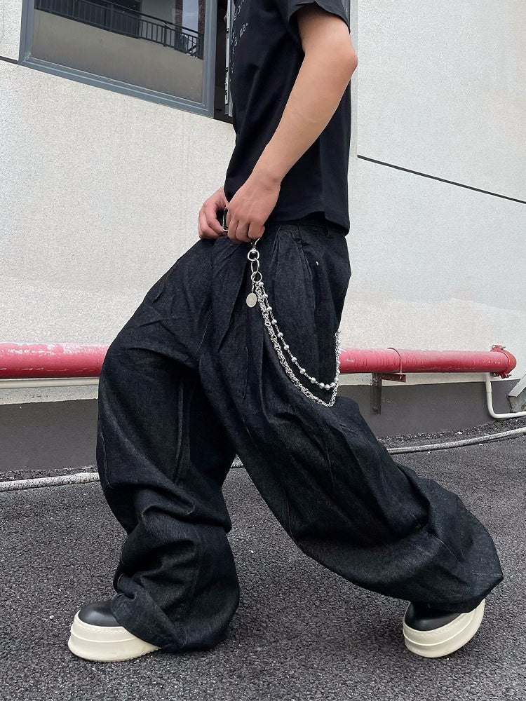 Raw Wash Wide Leg Denim Jeans WN18812