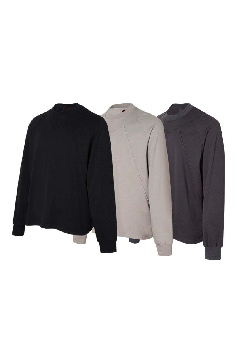 Basic Round Neck Long Sleeve Sweatshirt WN9032