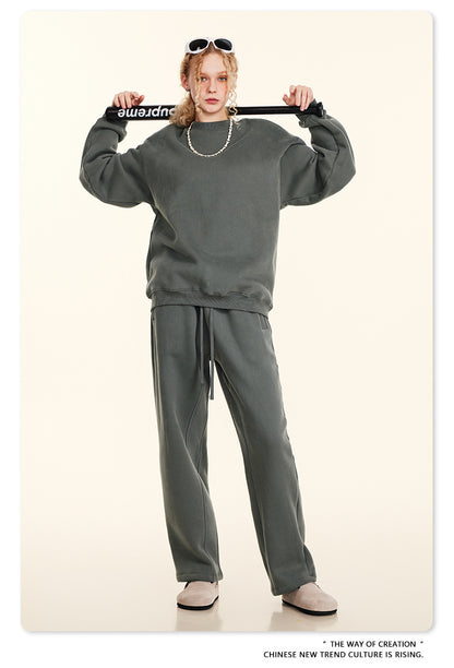 Fleece Lining Oversize Sweatshirt WN9928