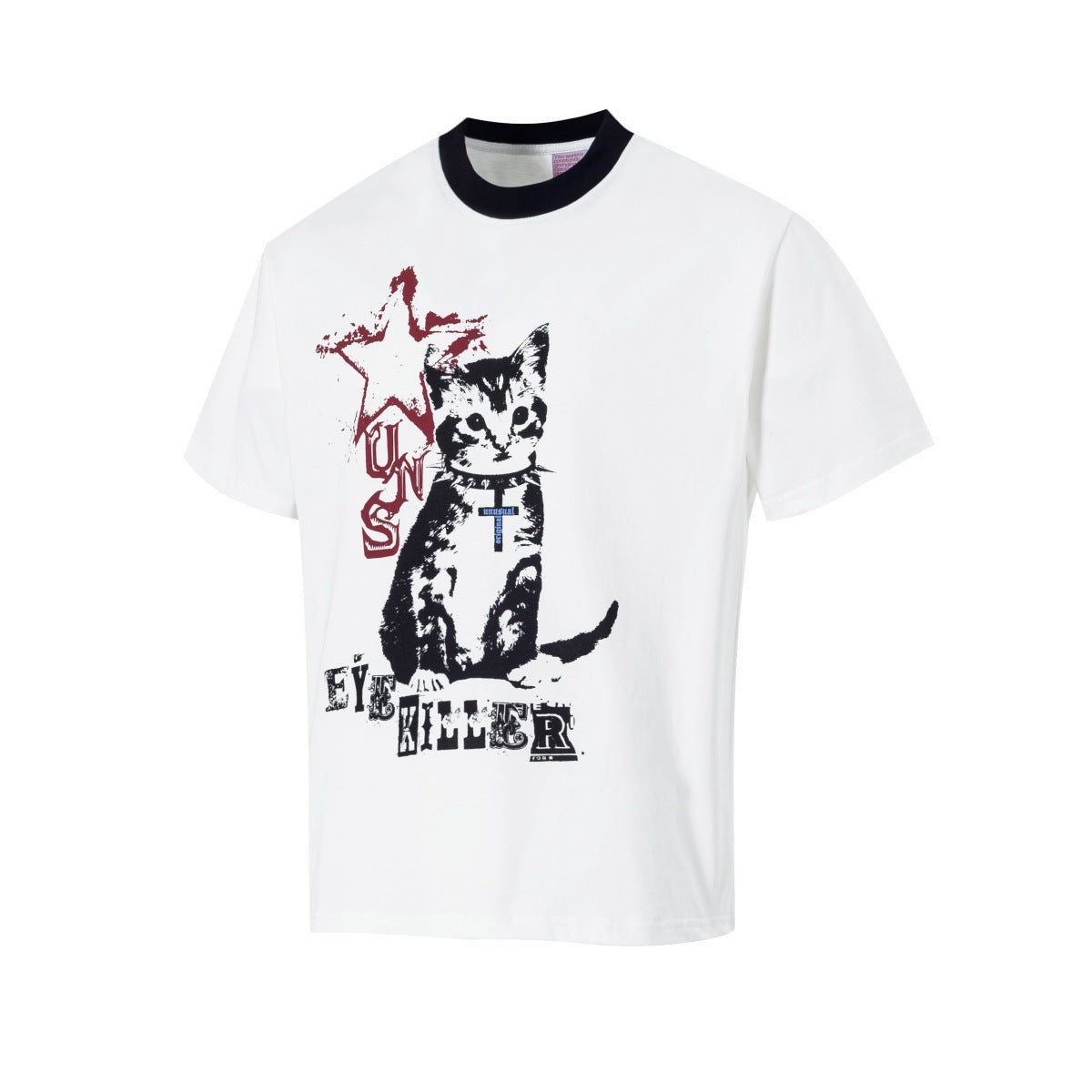 Painting Cat Graphic Short Sleeve T-Shirt WN26051