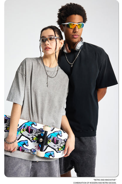 Spray Dye Damage Washed Short Sleeve T-Shirt WN16274