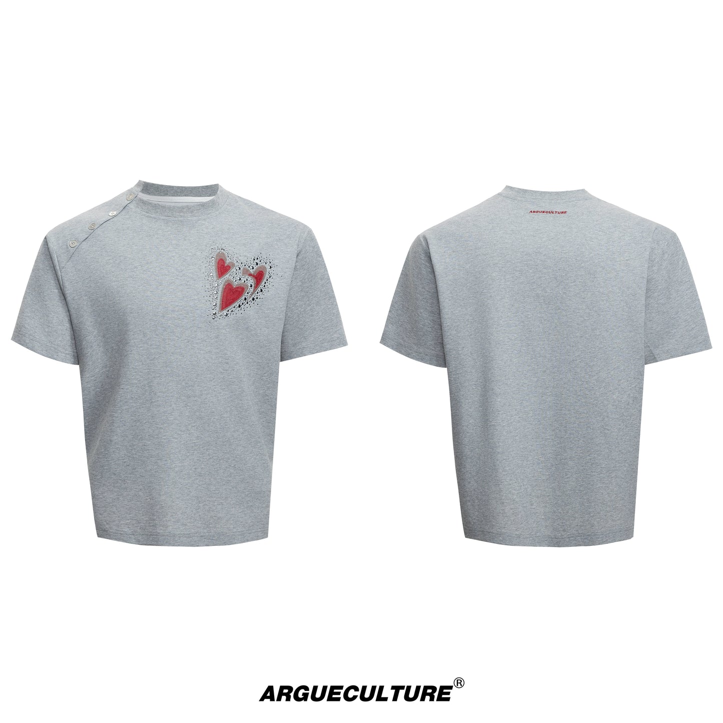 Irregular Neckline Embroidery Rhinestone Short Sleeve T-Shirt WN18374