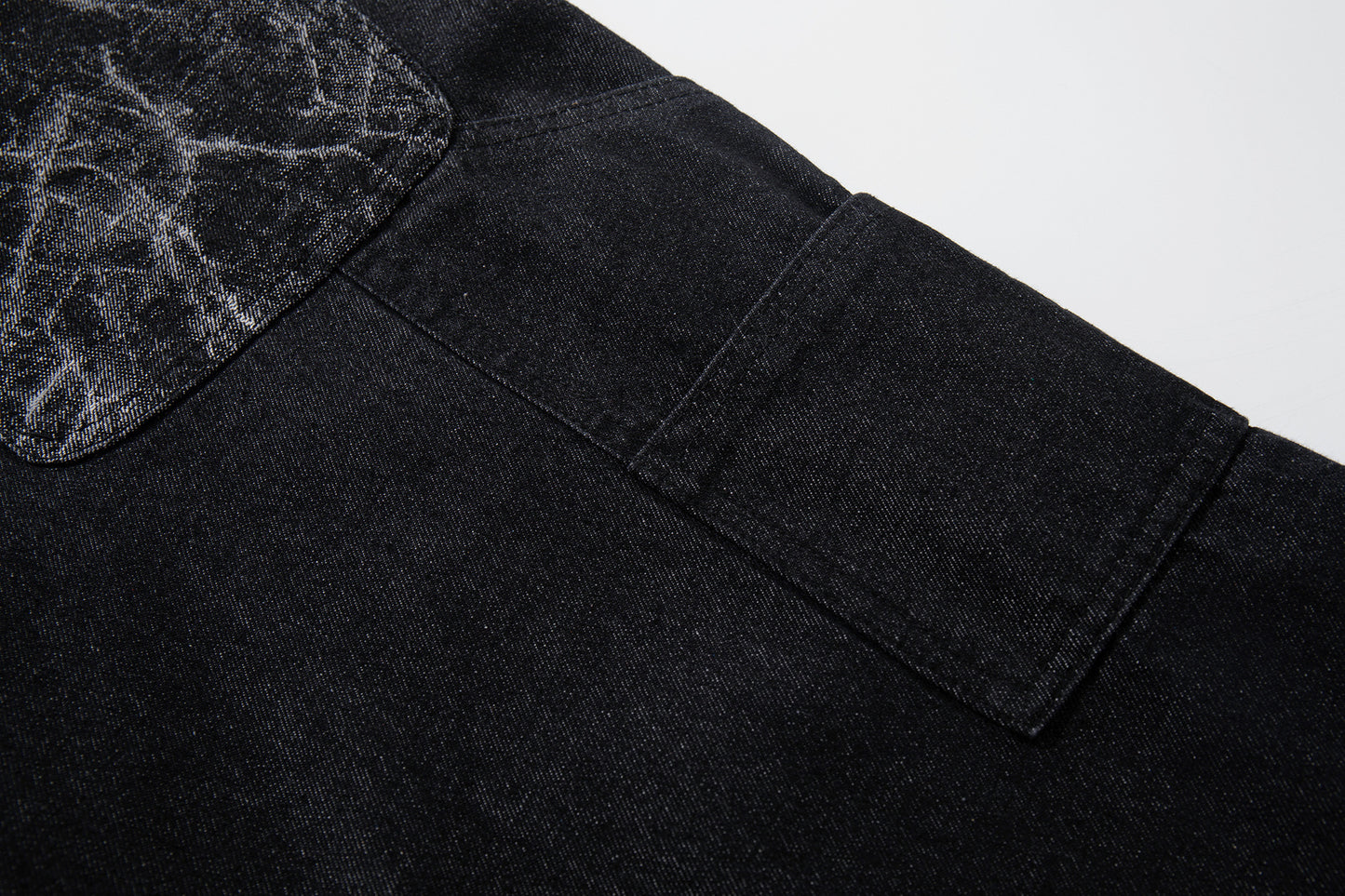 Heavy Wash Workwear Wide Leg Denim Jeans WN25653