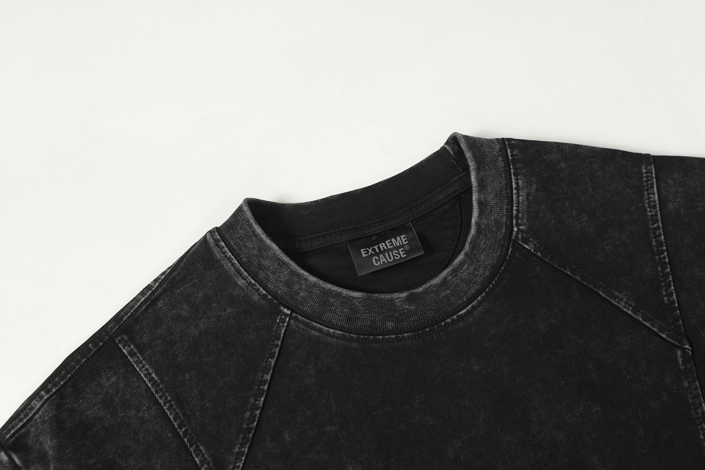 Washed Damage Pure Cotton Short Sleeve T-Shirt WN23055