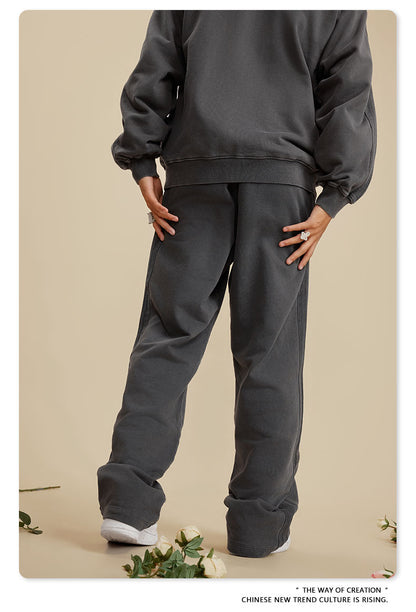 Washed Heavyweight Straight Leg Sweatpants WN6019