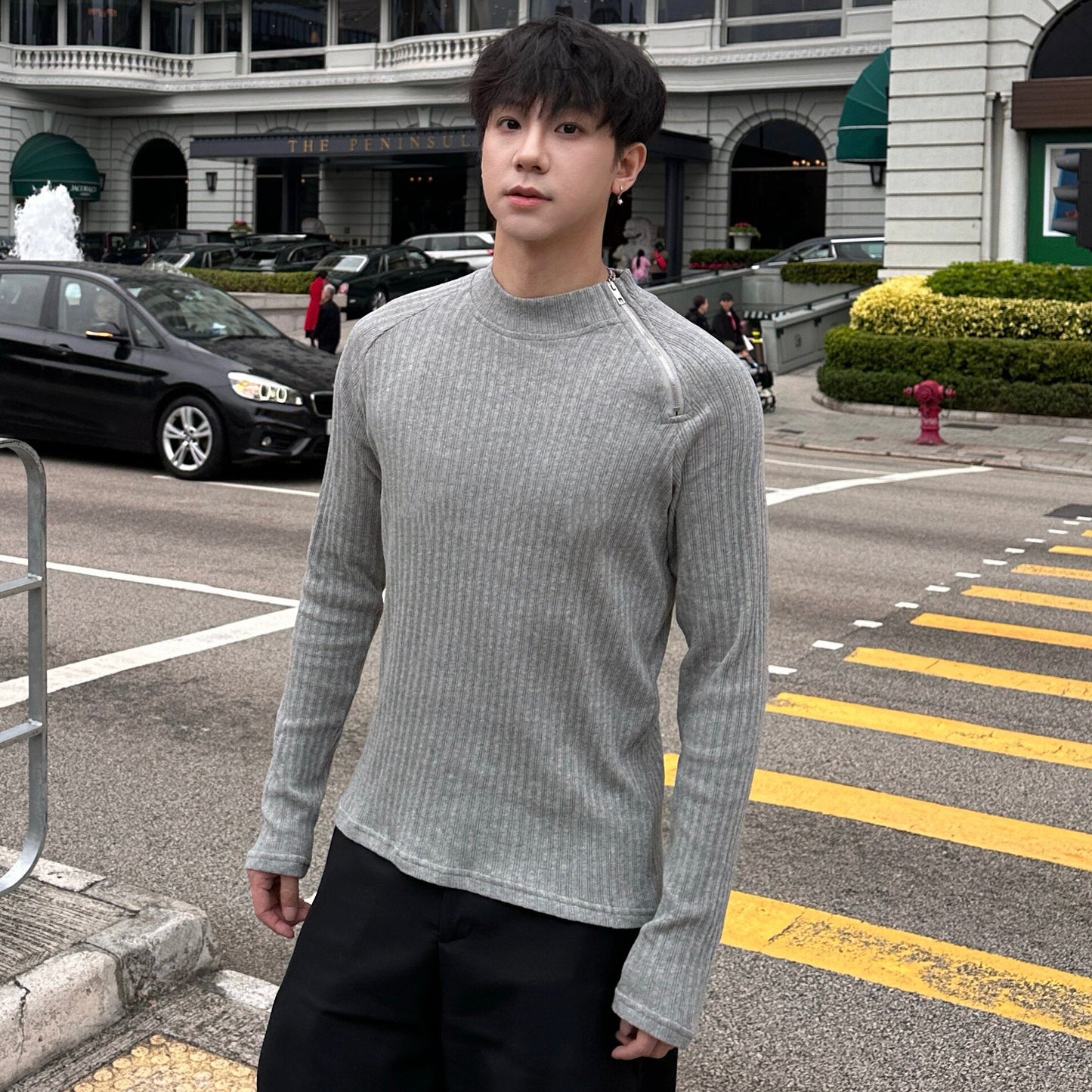 Rib Raglan Long Sleeve T-Shirt WN25189
