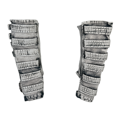 Washed Hollow-Out Deconstructed Long Fingerless Gloves WN21978