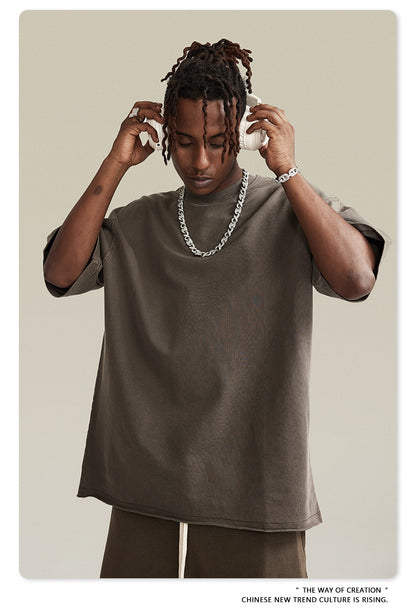 Water Washed Heavyweight Oversize Short Sleeve T-Shirt WN6077