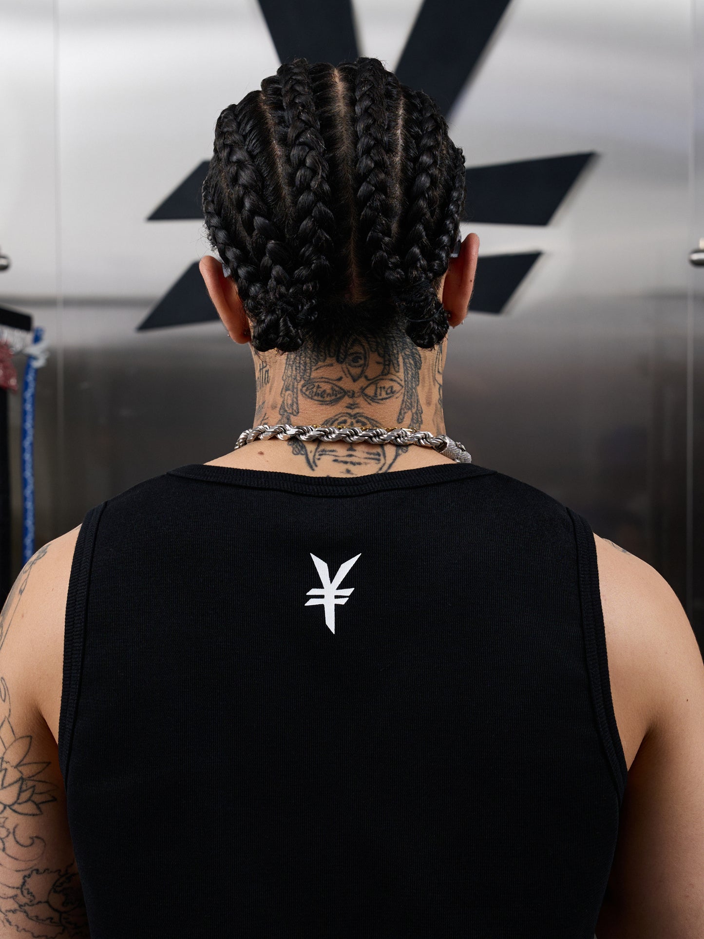 Graphic Letter Print Ribbed Tank Top WN20987