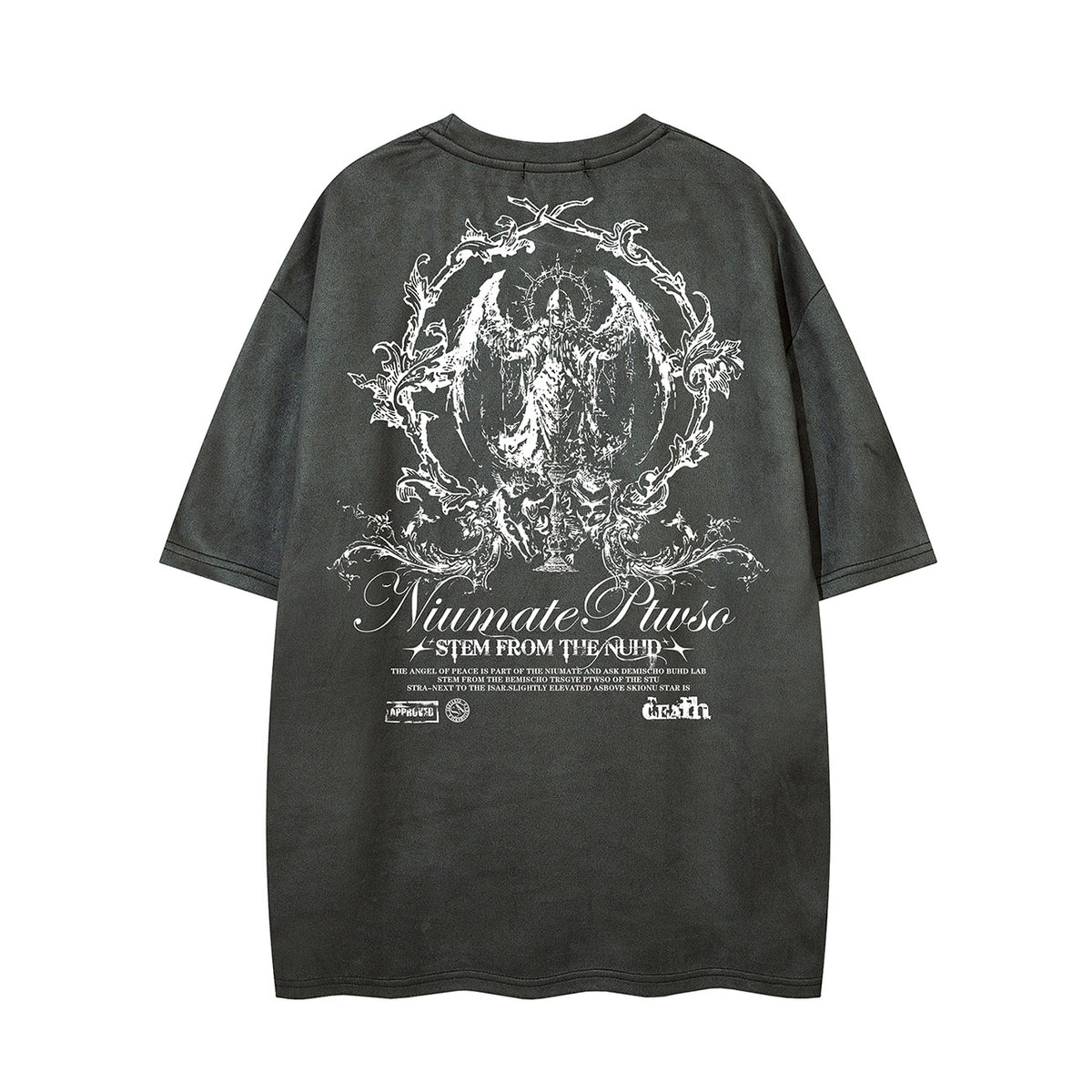 Thorn Letter Print Short Sleeve T-Shirt WN26959