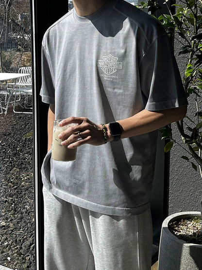 Letter Print Oversize Short Sleeve T-Shirt WN20305