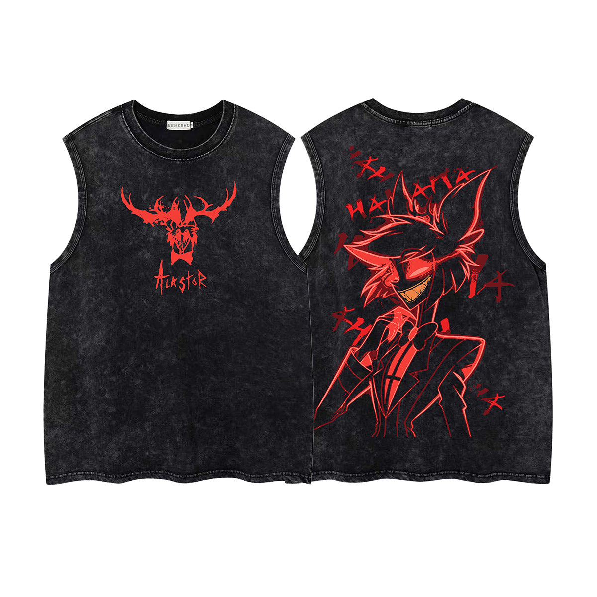 Washed Graphic Art Sleeveless T-Shirt WN26956