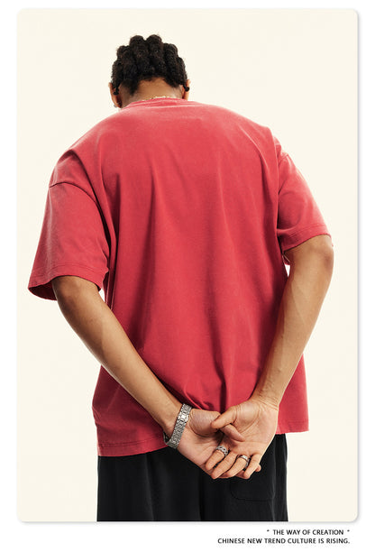 Washed Oversize Short-sleeve T-shirt WN6455