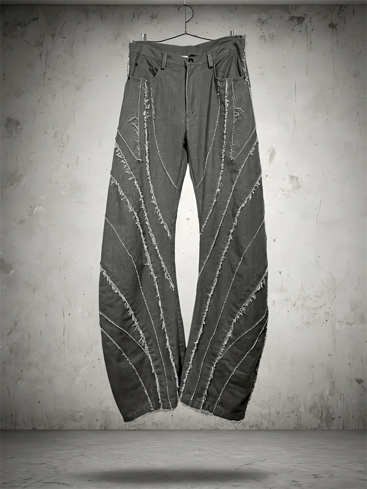 Deconstructed Color Block Flare Pants WN21998