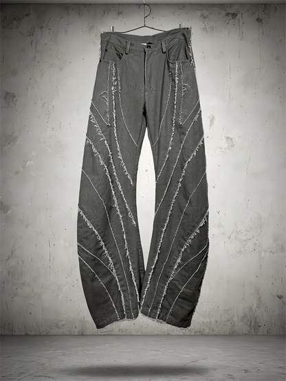 Deconstructed Color Block Flare Pants WN21998