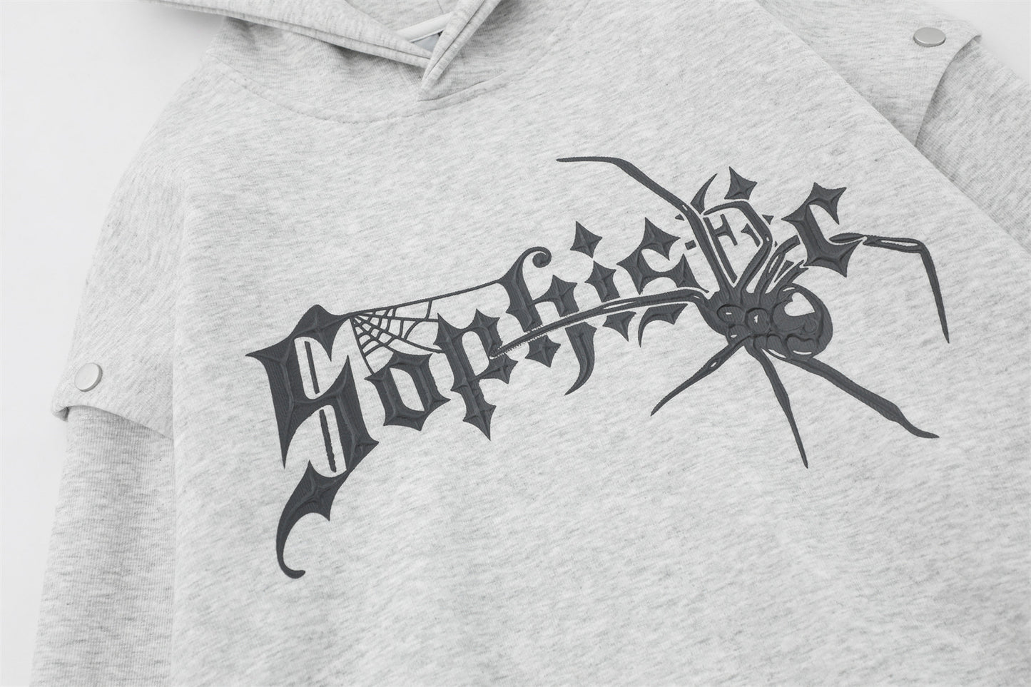 Detachable Sleeve Oversize Pullover Hoodie WN11113