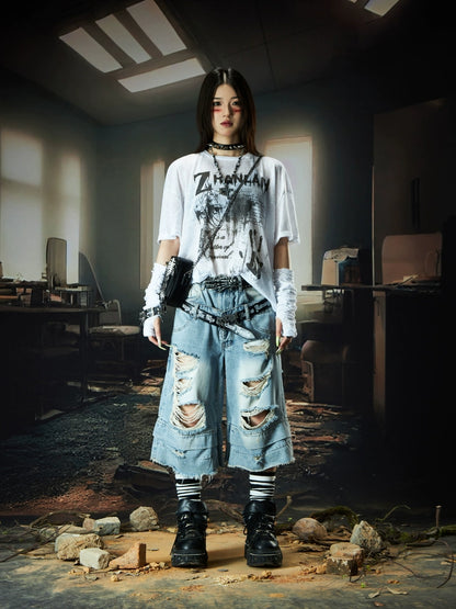 Breathable Stretch Print Short Sleeve T-Shirt WN18497