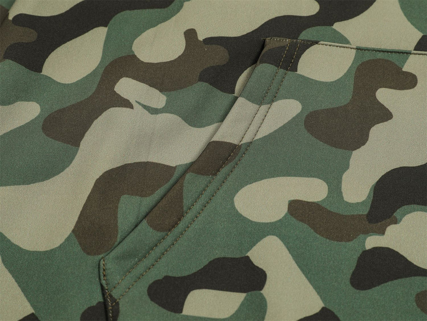 Camouflage Letter Embroidery Oversize Hoodie WN11519