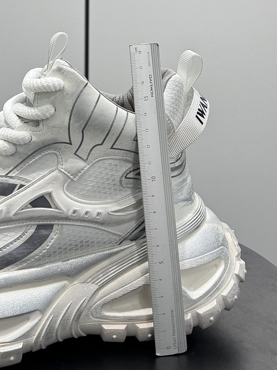 Mesh Panel High-Top Chunky Sole Sneakers WN24608