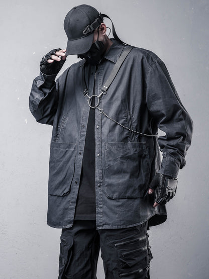 Deconstructed Utility Square-Neck Shirt WN22519